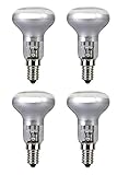 2800 K Blanco Cálido color. 4 x halógenas de intensidad regulable foco reflector de bajo consumo R50 bombillas 28 W SES E14. Rosca Edison pequeña proporciona equivale a bombilla de 40 W lámparas.