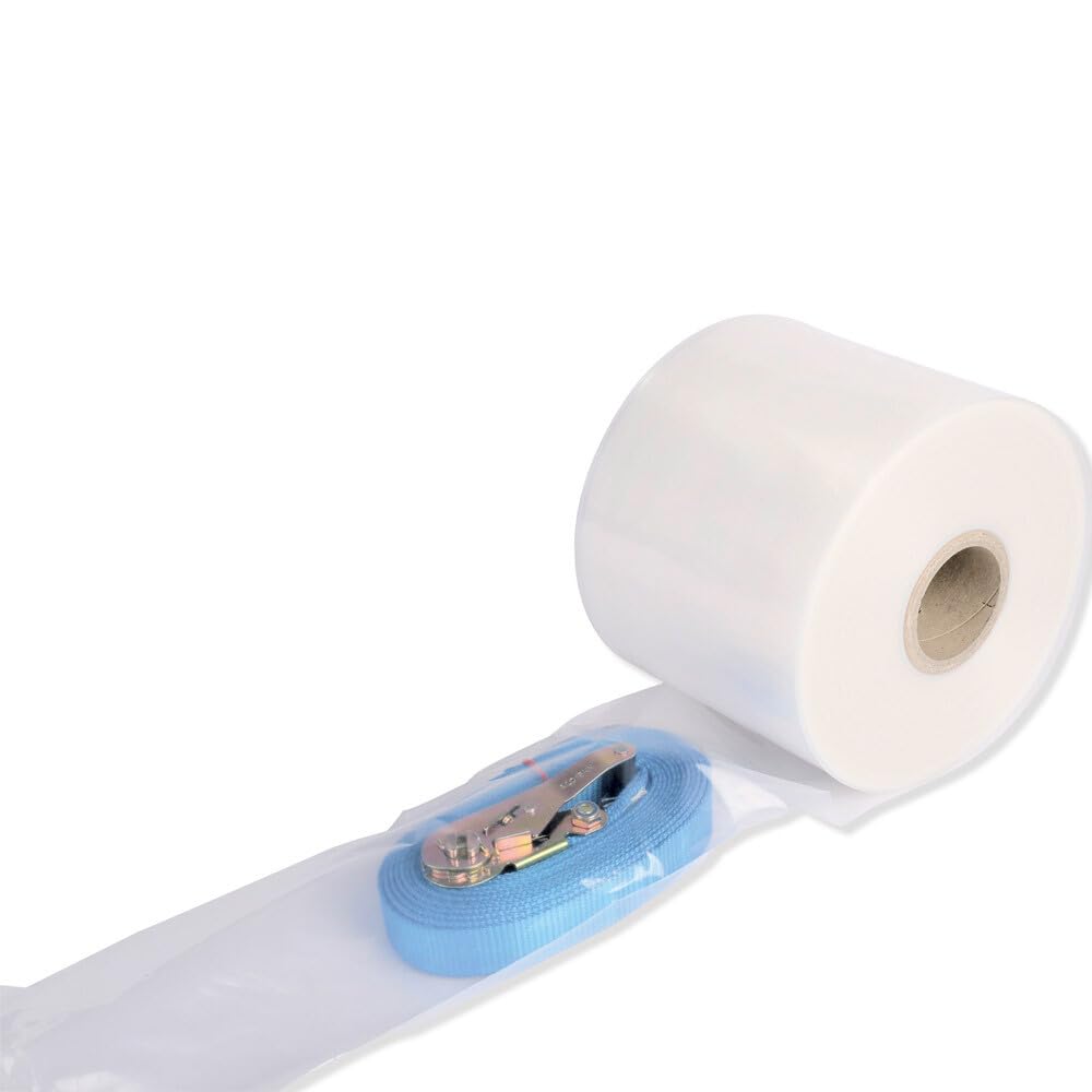 LDPE Schlauchfolie transparent 0,100 mm Stärke 95,54 mm Durchmesser 150 mm x 250 m 1 Rolle