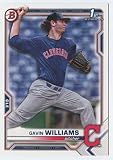 2021 Bowman Draft #BD-93 Gavin Williams RC Rookie Cleveland Indians MLB Baseball Trading Card