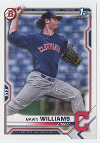 2021 Bowman Draft #BD-93 Gavin Williams RC Rookie Cleveland Indians MLB Baseball Trading Card