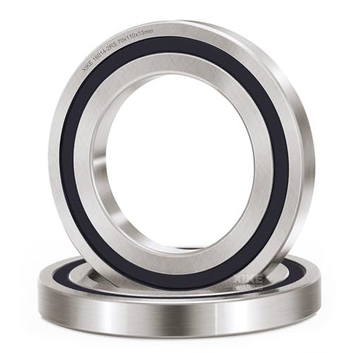 XIKE 2 Pcs 16014-2RS 70x110x13mm Double Seals Deep Groove Ball Bearings.