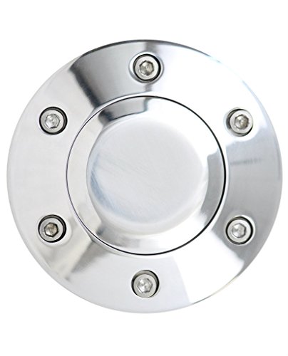 Polished 6-Hole Universal Fit Aluminum Horn Button for Aftermarket Steering Wheels