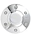 Polished 6-Hole Universal Fit Aluminum Horn Button for Aftermarket Steering Wheels