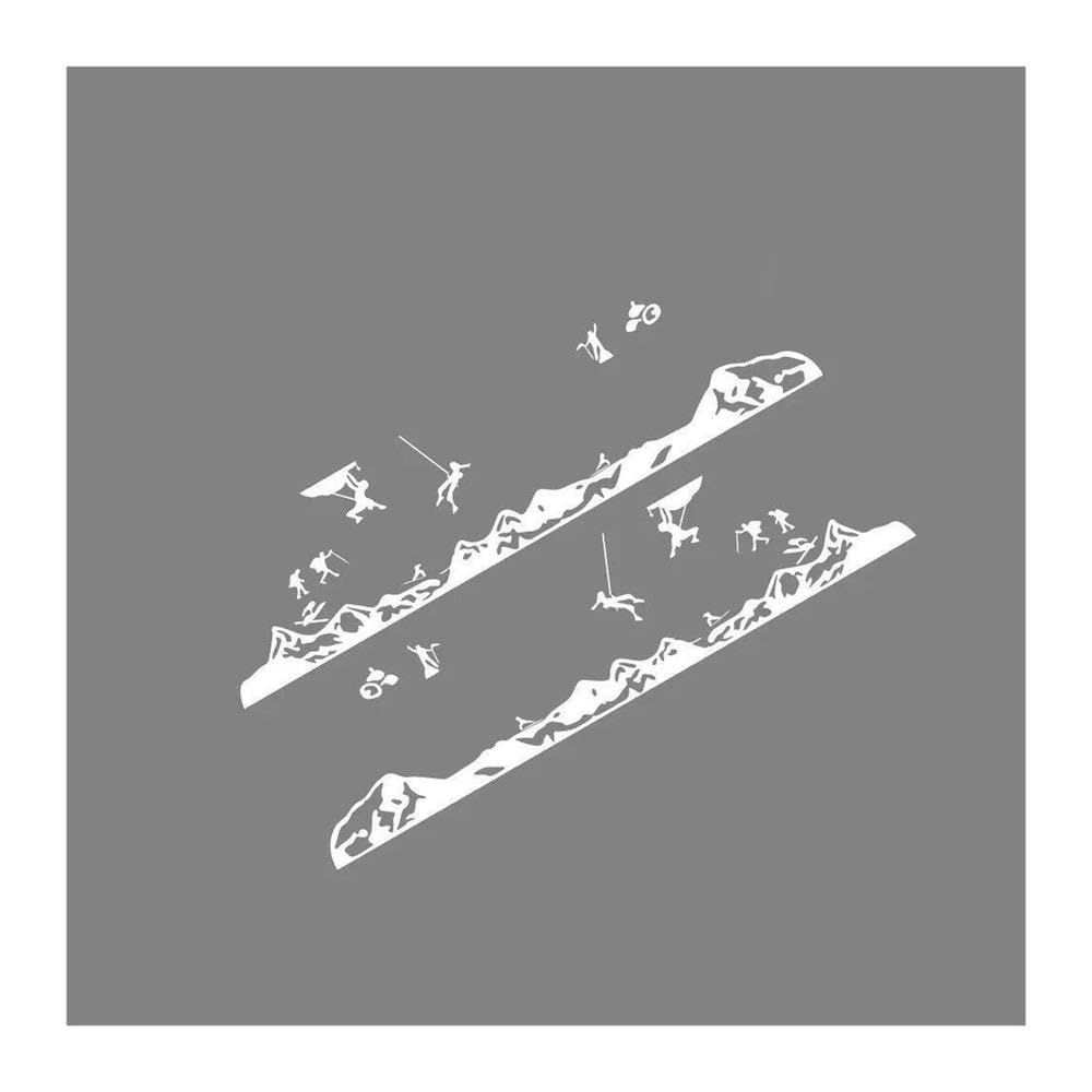 Pickup Side Stickers Truck Mountain Edition Decor Decals(Glossy White)
