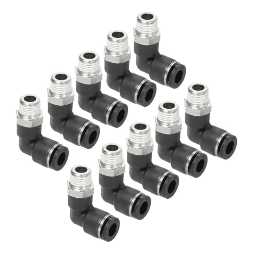 Accesorios neumáticos de codo macho de 1/4" NPT con enganche rápido de 90 grados 3