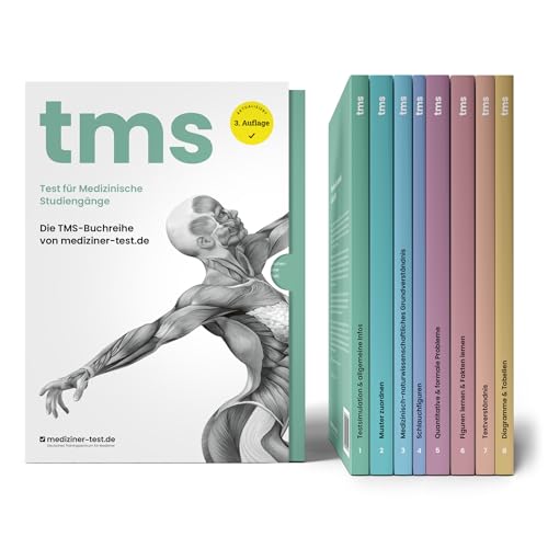 TMS Vorbereitung 2026 | Testsimulation & Übungsbücher zur Vorbereitung auf den Medizinertest | 8 Bücher, mehr als 130 Simulationen und 3.000 Aufgaben | TMS-Buchreihe von mediziner-test.de (3. Auflage)