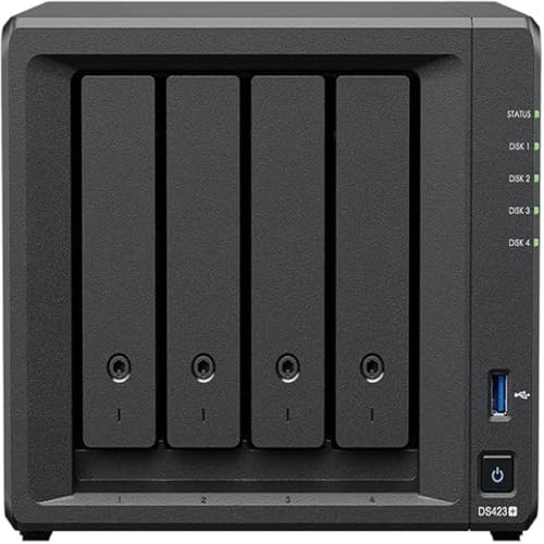 Synology DS423+ 16TB 4 Bay Desktop NAS Solution installed with 4 x 4TB Western Digital Red Plus Drives