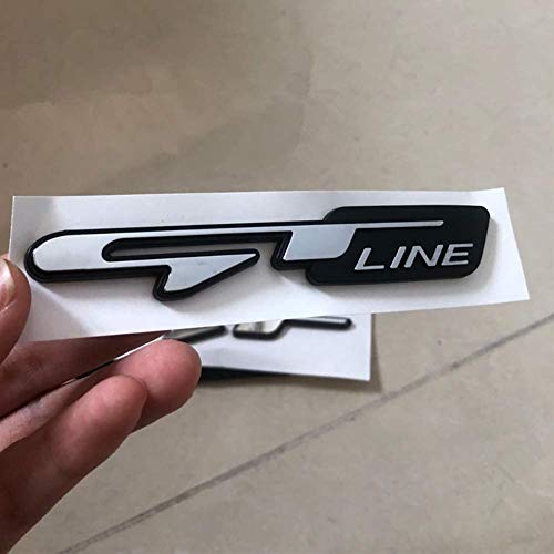 DDDXF Etiqueta Engomada del Emblema del Coche GT Line Letters Logo Decals para Kia Forte Ceed para Hyundai I30 Solaris Tufson para Peugeot 206308, Gtline Cover