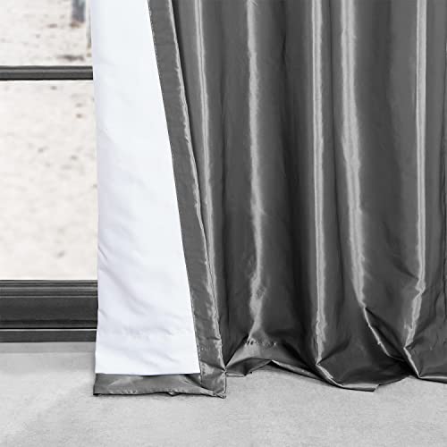 Hpd Half Price Drapes PTCH-BO005-96-GR Grommet Faux Silk Taffeta Blackout Curtains For Bedroom 50 X 96  thumb #5