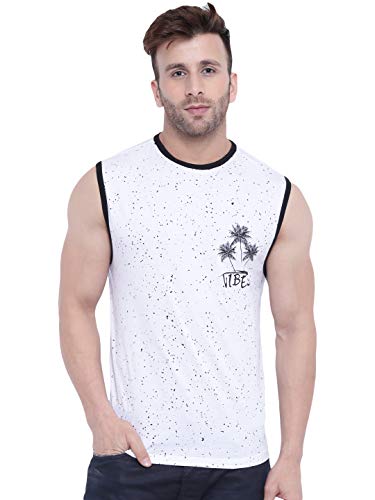 Image of GRITSTONES Men's Sleeveless Crrew Neck Printed Vest GSVST1809
