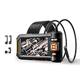 5in IPS Screen Double Lens Industrial Endoscope 1080P Bore Snake Camera Sewer Pipe Drain Inspection 2600mAh Handheld Storage Function Car Repair Technician Tool Industrial Tool Snake Sewer Pipe