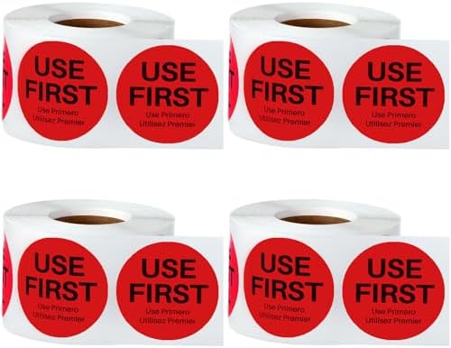 Use First Sticker Image Amazon.com : Epakh 2000 Pcs Use First Stickers Food Service 1.5 Inch ...