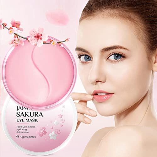 Sob os tapa-olhos | 50 PcsNatural Moisturizing Brightening Under Eye Gel Pads com Ácido Hialurônico