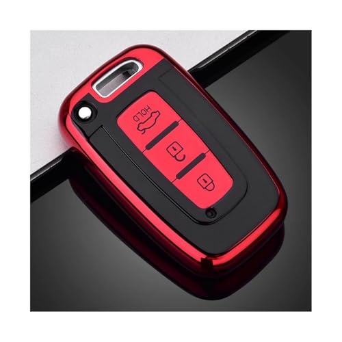 Coque clé Kia Sportage Forte Optima Soul Azera Sorento protection TPU rouge