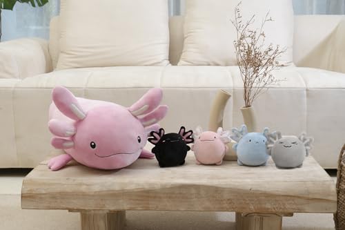 Image of Niuniu Daddy Axolotl Stuffed Animals with Babies Inside, Mommy Toy for Kids