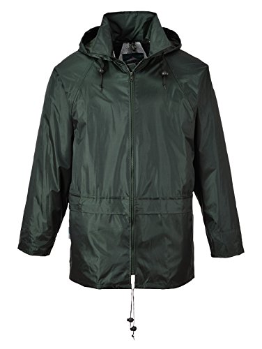 Portwest Men's Classic Rain Jacket M (Chest 40-41in) - Olive