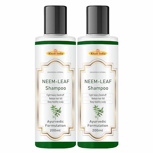 Image of Khadi Neem Hair Cleanser - 100% Herbal Shampoo for Dandruff, Itchy Scalp & Oil Control - Antibacterial, Sulfate-Free, Paraben-Free - 400ml