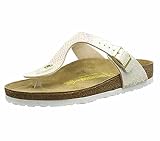Birkenstock Women's Gizeh Shiney Snake BirkoFlor -Standard Fitting Buckled Toe Post Thong Style - Fl