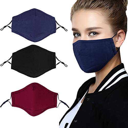 Fansport 3PCS Mouth Mask Anti-dust Mask Mouth Cover Mask with Filter Pad