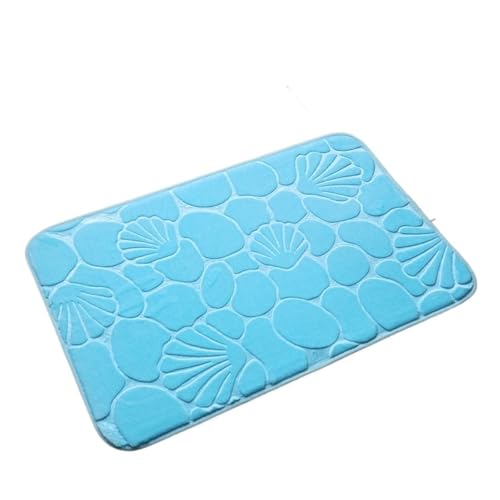 Tapis de bain super absorbant et antidérapant bleu ciel 50x80 cm - 2