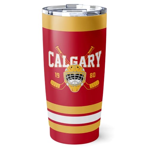 Image of ANTKING Calgary Tumbler 20oz Custom Name Number Travel Mug Gifts | Stainless Steel Insulated Coffee Cup for Men Women
