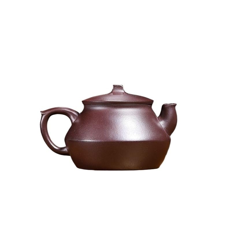 Bouilloire à thé 190 ML, théière Classique en Argile Violette, poterie Artisanale en Terre Crue Violette avec Filtre, Service à thé Chinois Zisha, théière pour cuisinière
