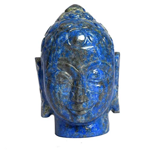 Approximative 1129,50 CT Tête De Bouddha en Lapis Lazuli Pure Statue De La Pierre Gemme pour La Méditation Ou Décor Cadeau Cover