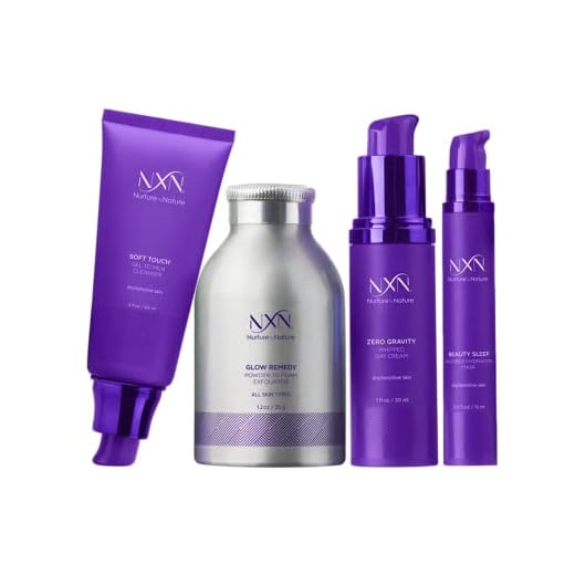 NxN Total Moisture 4-Step Anti-Aging Treatment & Dry Skin Facial System, Skin Care Kit with Moisturizer, Gentle Cleanser, Powder Exfoliator, Evening Face Mask - Hydrate Skin & Reduce Wrinkles