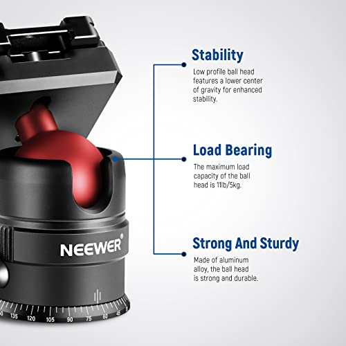 Neewer B0B3RPT1HN Tripod Head, 360° Rotating Panoramic Ball Head thumb #5