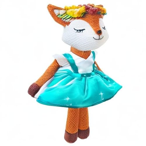 JUSTQUNSEEN Fox Stuffed Animal,Fox Plush Toys,Stuffed Animals for Girls,Soft Ballerina Doll Animal Toy, Christmas Birthday Gifts for Baby Kids Girls(Orange)