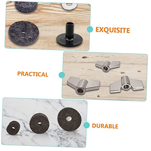 MILISTEN 2 Conjuntos Acessórios Para Kits De Bateria Almofadas De Feltro Do Kit De Bateria Chave De