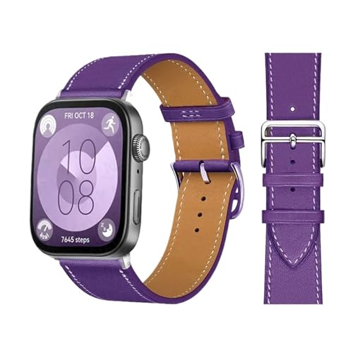Bracelet Huawei Watch Fit 3 rétro en cuir de vachette et attaches Fit 2