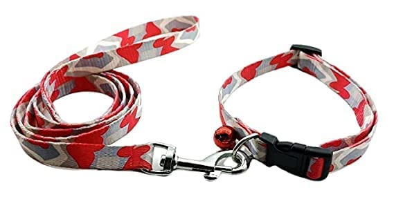 See full amazon price history chart for D&C PAWS Durable Printed Nylon Collar and Leash with Adjustable Plastic Quick Release Buckle and Bell Set Ideal for Small Breed Adult Dogs, Cats (Red, White) D&C PAWS Durable Printed Nylon Collar and Leash with Adjustable Plastic Quick Release Buckle and Bell Set Ideal for Small Breed Adult Dogs, Cats (Red, White) (B0C54PD2CQ) Amazon Price History, Amazon Price Tracker