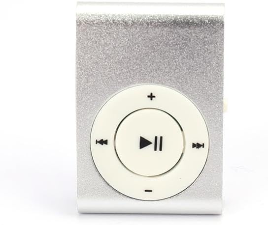 Reproductor de MP3, mini reproductor de música, reproductor de MP3 portátil con clip sin memoria incorporada, compatible con tarjeta TF USB 2.0,