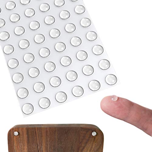 BEADNOVA Cabinet Door Bumper 100Pcs Clear Cupboard Cabinet Pads Cushion Pads Self Adhesive Furniture Bumper for Door Drawer (Hemispherical, 6x2mm)
