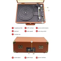 Tourne-Disque Bluetooth avec Haut-parleurs stéréo Tourne-Disque à 3 Vitesses pour disques Vinyle Valise Portable Tourne… - Les Beatles, Paul McCartney, John Lennon, RIngo Starr, George Harrison Tourne-Disque Bluetooth avec Haut-parleurs stéréo Tourne-Disque à 3 Vitesses pour disques Vinyle Valise Portable Tourne… – Image 4