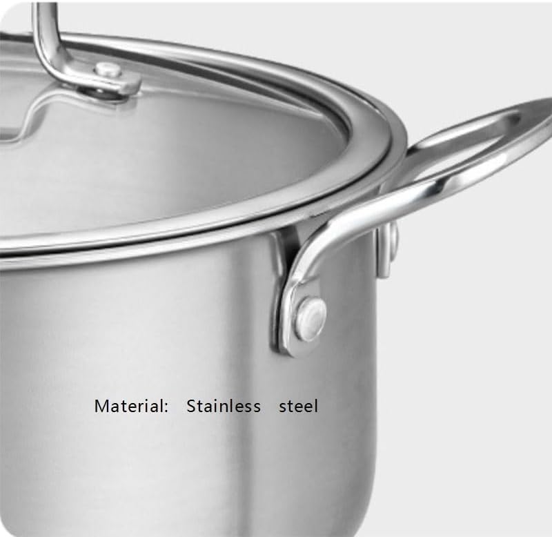 Uncoated Stainless Steel Three layer Thickened Ear Pot for Gas Induction Cooker