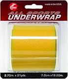 Cramer Tape Underwrap, Sports PreWrap for Athletic Ankle, Wrist, and Injury Taping Jobs, Hair Tie, Headband, Patella Support, Pre-Wrap Athletic Tape Supplies, 2.75