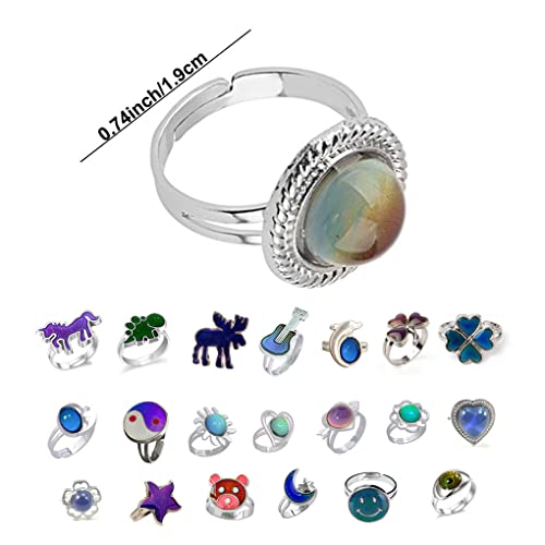 irene inevent Anéis de Humor Mutável Temperatura de Cor Emoção Sentimento de Dedo Acessórios Termocr