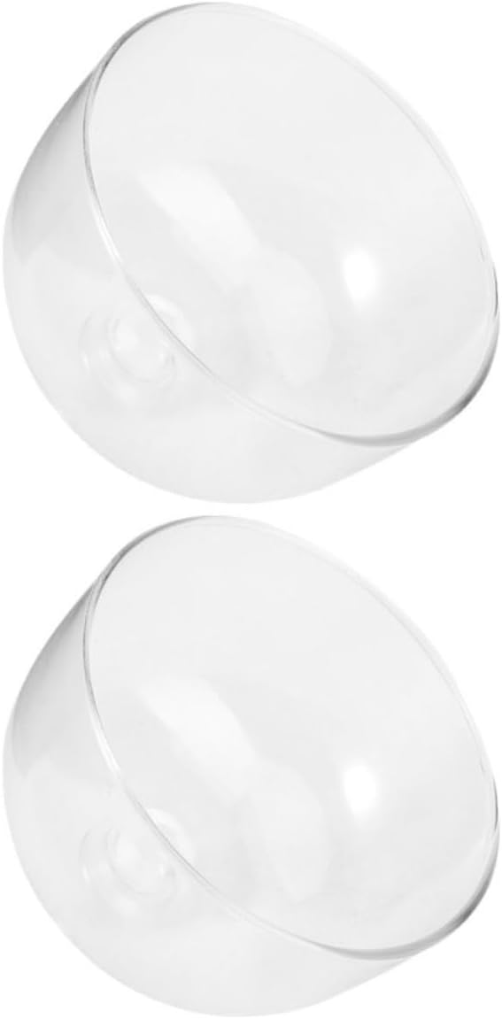TIDTALEO 2pcs Glass Dome Cover for Cake and Pastries, Dust-proof round Cake Display Cover with Longterm Use for Everyday Use and Food Display