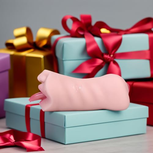 Image of 2 in 1 Realistic Male Masturbators with Pocket Pussy Vigina and Mouth,Lifelike Sex Doll with Face,TPE Portable Adult Sex Love Toy,Male Stroker for Masturbation,Deep Throat Oral for Gay Men