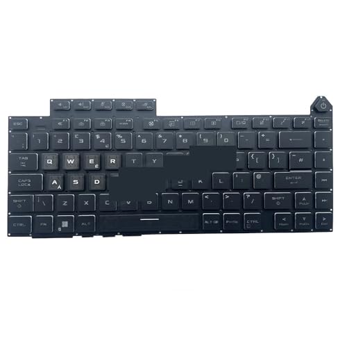 Klawiatura podświetlana RGB UK GB do ASUS, ROG, Strix G16, G614, G614JZ, G614JU, G614JV, notebooków gamingowych, kolorowe podświetlenie 0KNR0-481RUK00