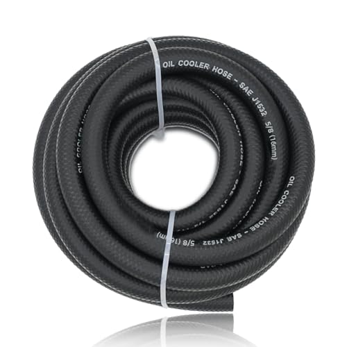 Image of 5 /8 Transmission Oil Cooler Hose - 300 PSI Fuel Line Hose J1532 For Transmission Fluid, Oil, Coolant, Diesel, Hydraulic Fluid, Lubricant, Gas