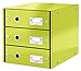 Produktbild Leitz, Schubladenbox, Grün, 3 Schubladen, A4, Click & Store, 60480064