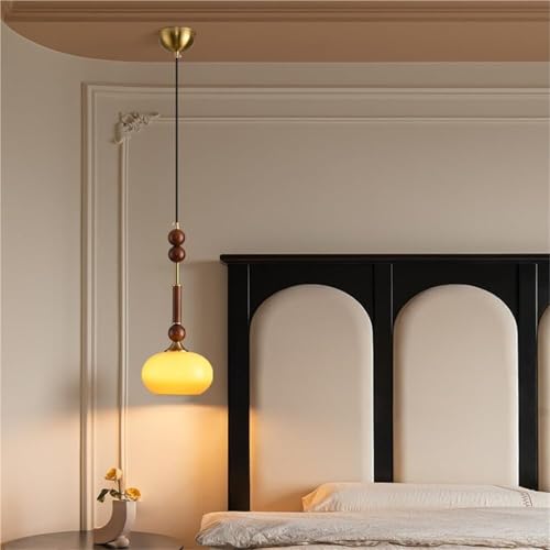 Suspension pour cuisine et salon en bois noble - Luminaire haut de gamme 20cm