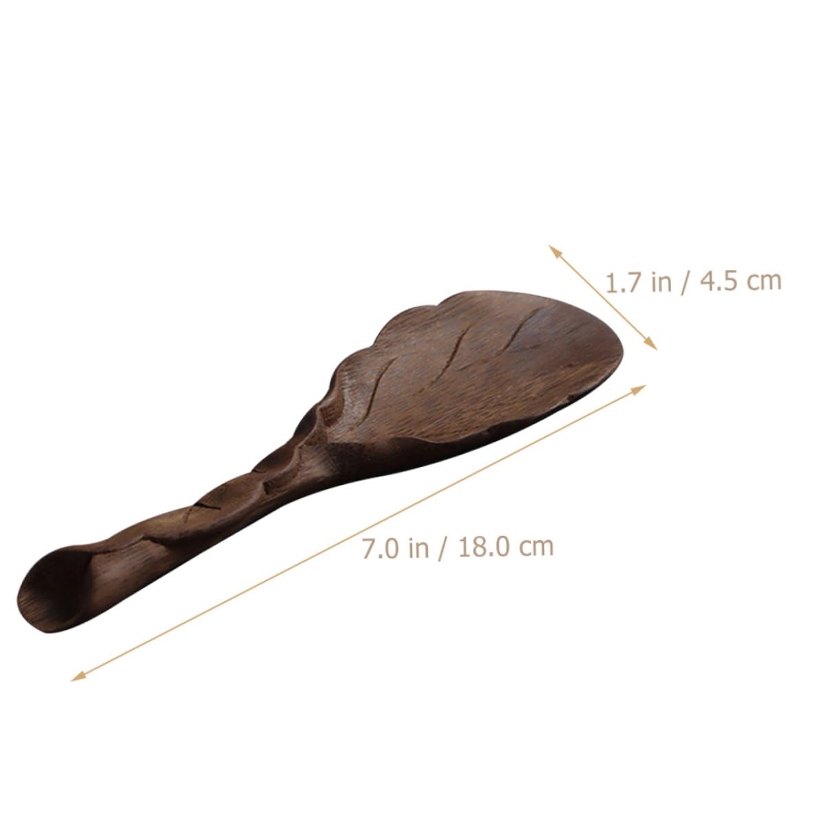 Cabilock Decorative Tea Spoon Handmade Carved Tea Scoop Accessories
