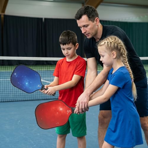 Image of PROBEROS Pickleball Paddle Composite with 4 Pickleballs and Carry Bag