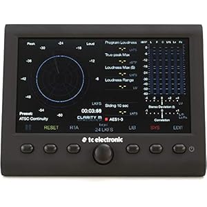 TC Electronic CLARITY M V2 Stereo and 5.1 Audio Loudness Meter with 7″ High Resolution Display and USB Connection for Plug-In Metering