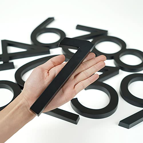 House Numbers Large Door Numbers Black House Numbers 7 Inch Metal House Number 3D Floating Exterior Modern - Image 3