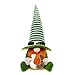 UKETO Bambola senza viso irlandese di San Patrizio verde, nano di peluche, nano festivo, pomodoro svedese fatto a mano, statuette senza faccia, elfi